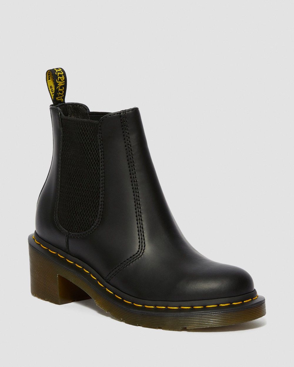 Dr Martens Cadence Smooth Kožené Heeled Chelsea Boots Damske ( Čierne ) SK 897-HAOINB